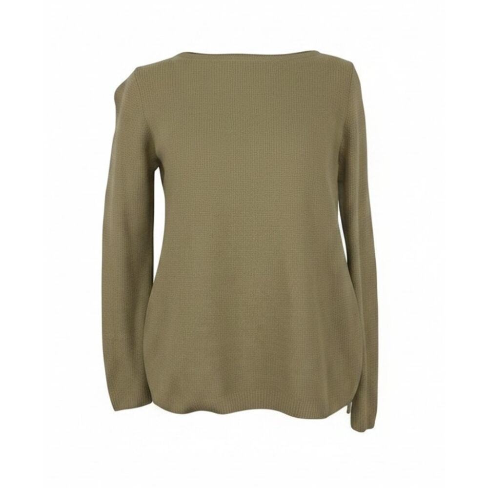 J Jill Top Women's Size Small Pullover Brown Long Sleeve With Zippered Sides